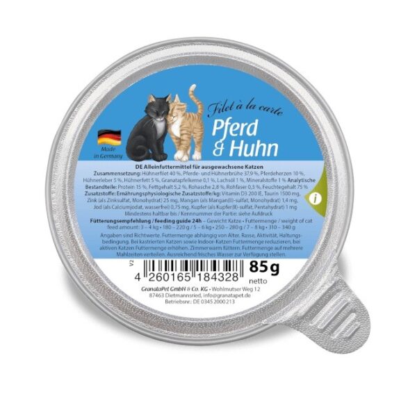 GRANATAPET Filet á la carte Horse with chicken - wet cat food - 85g