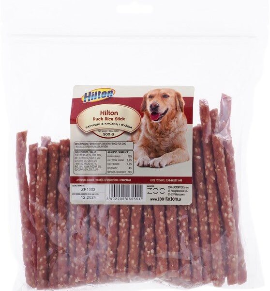 HILTON Duck rice sticks - dog treat - 500g