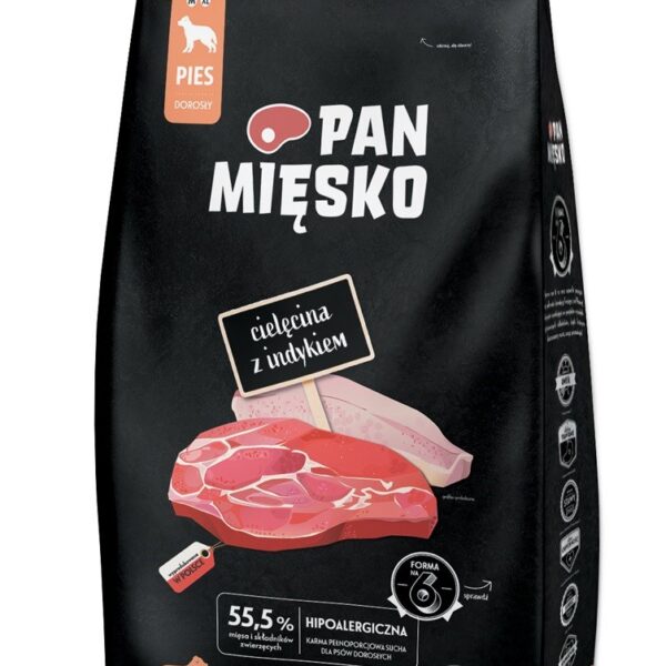 PAN MIĘSKO Veal with turkey XS - dry dog food - 20kg