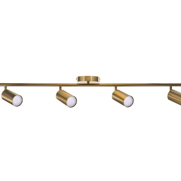 Activejet quadruple gold ceiling wall lamp SPECTRA strip spotlight GU10 for living room