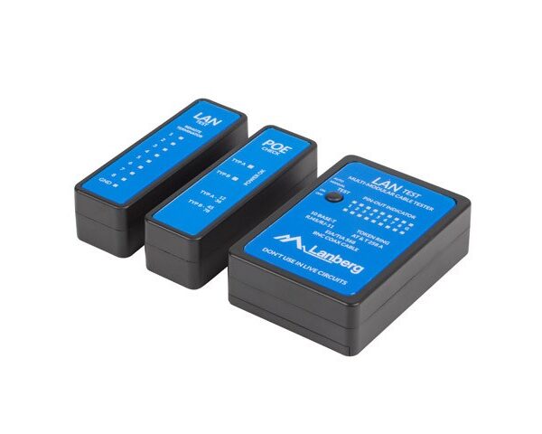 Lanberg NT-0404 network cable tester PoE tester Black, Blue
