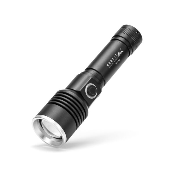 Montis Taktyczna ręczna latarka akumulatorowa LED MT158 Black Hand flashlight