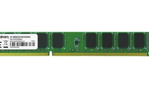 Goodram UDIMM ECC 8GB 1Rx8 3200MHz PC4-25600 W-MEM3200E4S88G