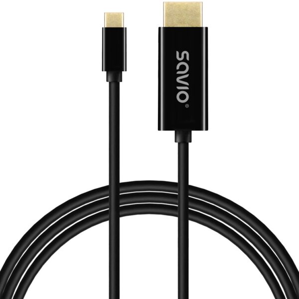 SAVIO CL-190 USB-C to HDMI Cable, 30Hz, 1m, plastic