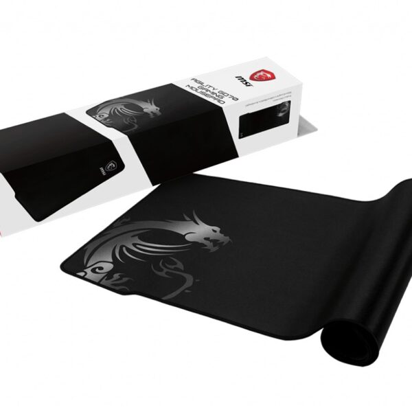 MSI AGILITY GD70 Pro Gaming Mousepad '900mm x 400mm, Pro Gamer Silk Surface, Iconic Dragon Design, Anti-slip and shock-absorbing rubber base, Reinforced stitched edges'