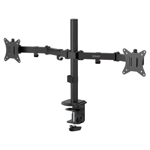SAVIO UM-03 Dual Desk Mount for Monitors 17″–32″, 2× 2–9 kg