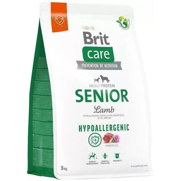 BRIT Care Hypoallergenic Senior Lamb with rice - dry dog food - 3kg