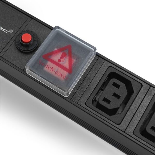 Qoltec 53998 Power strip for RACK 19" | 1U | 10A | PDU | 8xIEC C13 | 2m