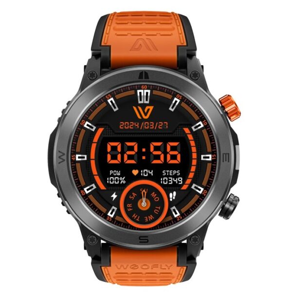 Weofly Conquer Smartwatch - Multifunction Watch Bluetooth 5.3 Orange