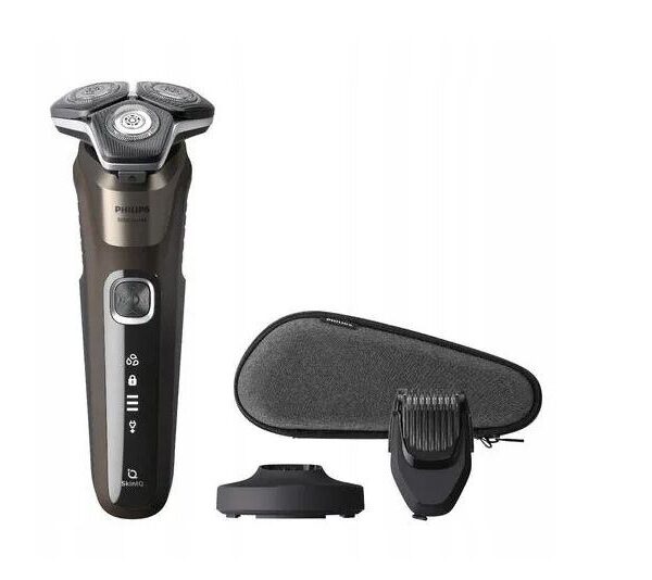 Men's electric shaver, brown + case, Philips 5000 series S5886/38
